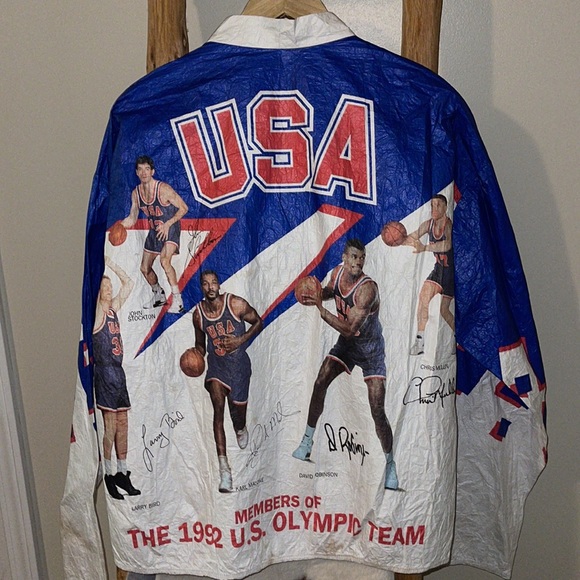 RARE Vintage 1992 Dream Team USA Olympic Kellogg’s Collectible PAPER THIN Jacket - Picture 2 of 7